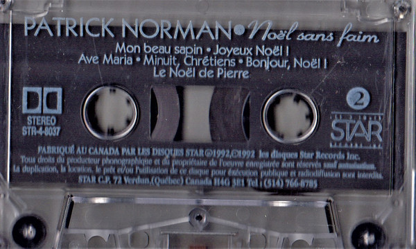 Patrick Norman - Noël Sans Faim | Les Disques Star Records Inc. (STR-4-8037) - 4