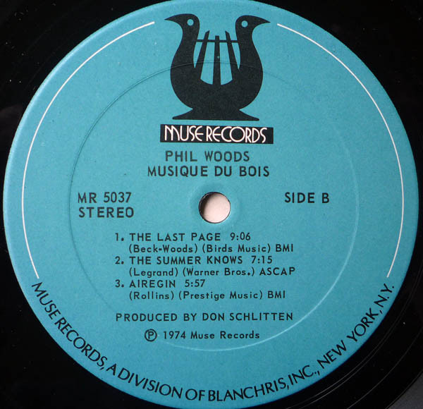 Phil Woods - Musique Du Bois | Muse Records (MR 5037) - 4