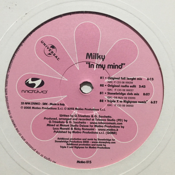 Milky - In My Mind | Motivo Productions (Motivo 015) - 2