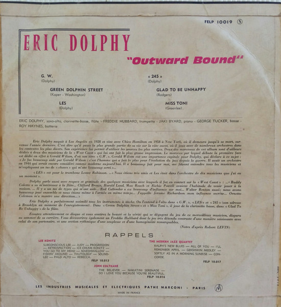 Eric Dolphy - Outward Bound | La Voix De Son Maître (FELP 10019) - 2 Eric Dolphy - Outward Bound | La Voix De Son Maître (FELP 10019) - 2