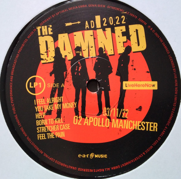 The Damned - AD 2022 (O2 Apollo Manchester 03/11/22) | Ear Music (0219828EMU) - 4 The Damned - AD 2022 (O2 Apollo Manchester 03/11/22) | Ear Music (0219828EMU) - 4