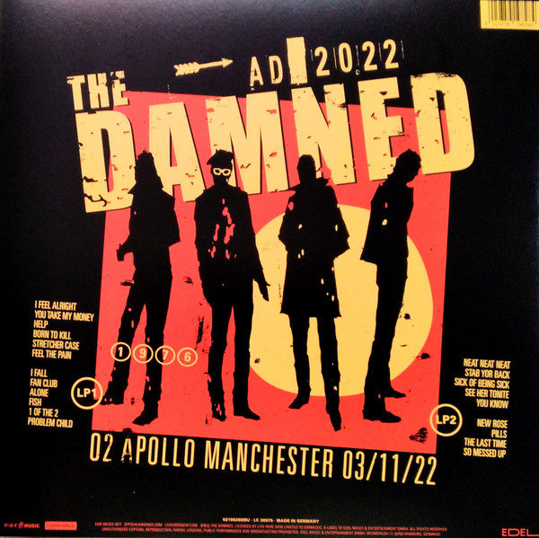 The Damned - AD 2022 (O2 Apollo Manchester 03/11/22) | Ear Music (0219828EMU) - 3 The Damned - AD 2022 (O2 Apollo Manchester 03/11/22) | Ear Music (0219828EMU) - 3