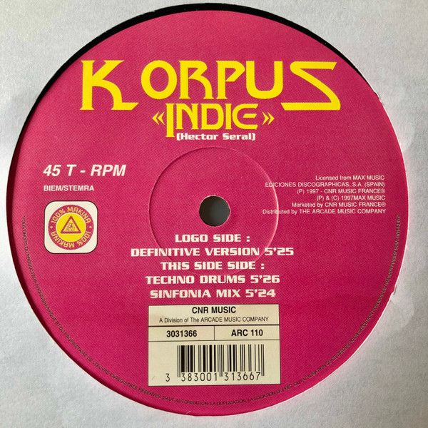 Korpus - Indie | CNR Music France (3031366) - 2