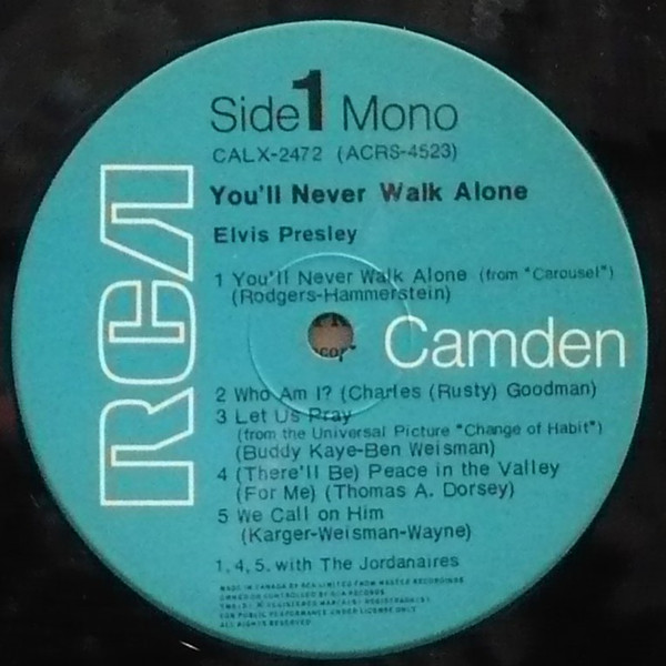Elvis Presley - You'll Never Walk Alone [Vinyl] | RCA Camden (CALX-2472) - 3