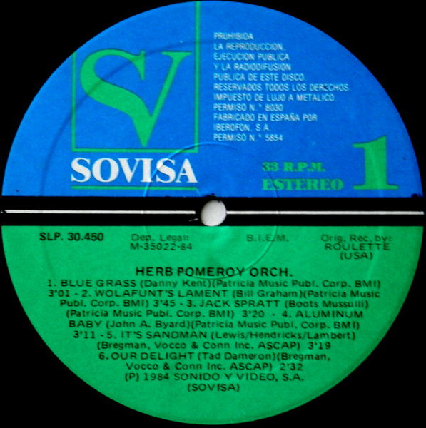 The Herb Pomeroy Orchestra - Herb Pomeroy Orchestra | SOVISA (SLP. 30.450) - 3