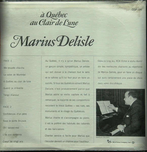 Marius Delisle - À Québec Au Clair De Lune | RCA Victor (CGP-186) - 2 Marius Delisle - À Québec Au Clair De Lune | RCA Victor (CGP-186) - 2