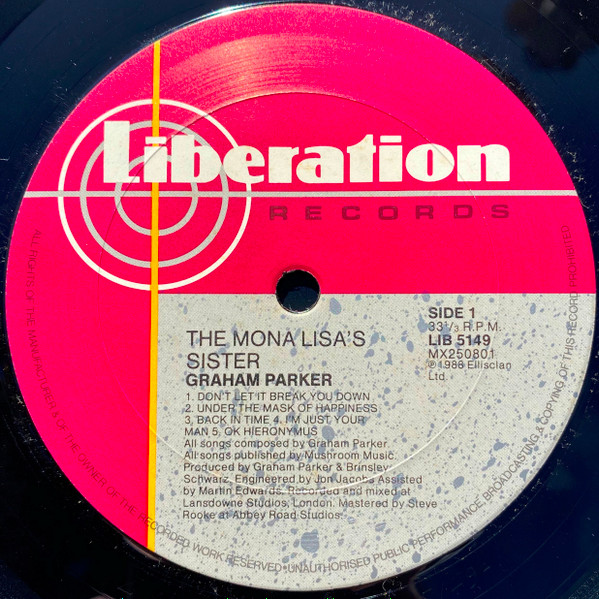 Graham Parker - The Mona Lisa's Sister | Liberation Records (LIB 5149) - 4