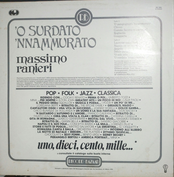 Massimo Ranieri - 'O Surdato 'Nnamurato | Record Bazaar (RB 286) - 2