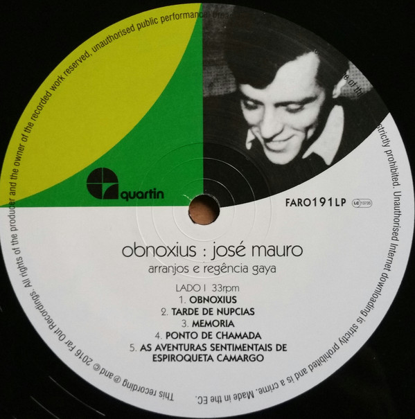 José Mauro - Obnoxius | Far Out Recordings (FARO 191LP) - 2