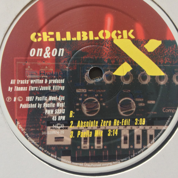 Cellblock X - On & On | Pacific West ApS (PWM 53313) - main