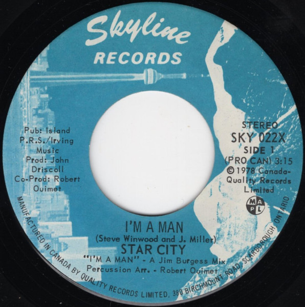 Star City - I'm A Man | Skyline Records (SKY 022X) - main