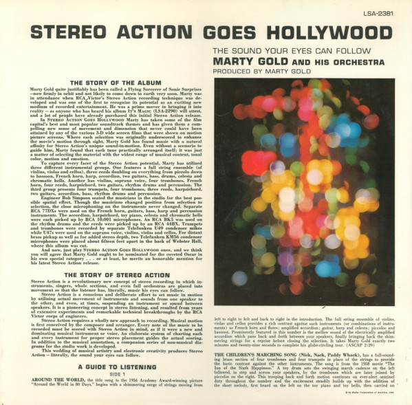 Marty Gold And His Orchestra - Stereo Action Goes Hollywood | RCA Victor (LSA-2381) - 3
