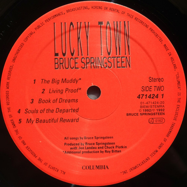 Bruce Springsteen - Lucky Town | Columbia (COL 471424 1) - 4 Bruce Springsteen - Lucky Town | Columbia (COL 471424 1) - 4