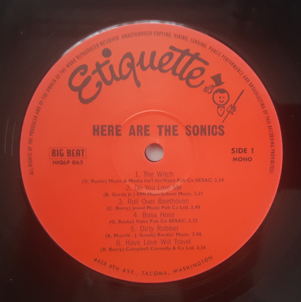 The Sonics - Here Are The Sonics!!! | Etiquette Records (HIQLP 065) - 2
