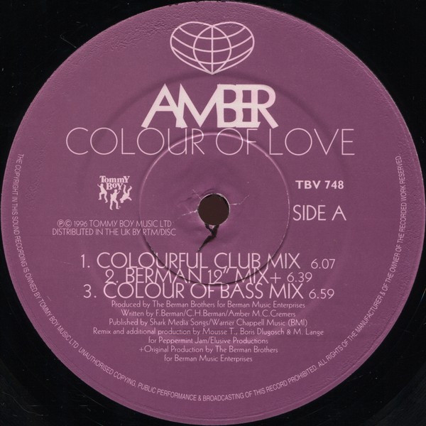 Amber - Colour Of Love | Tommy Boy (TBV 748) - 2 Amber - Colour Of Love | Tommy Boy (TBV 748) - 2