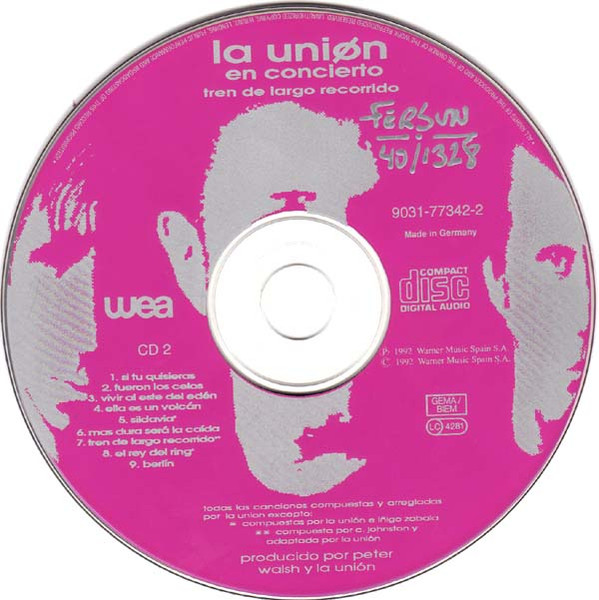 La Unión - En Concierto - Tren De Largo Recorrido | WEA (9031-77342-2) - 4