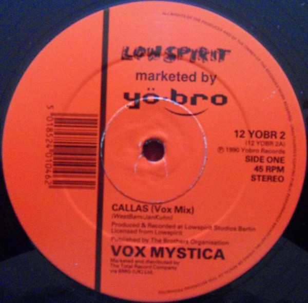 Vox Mystica - Callas | Yo*Bro Recordings (12 YOBR 2)