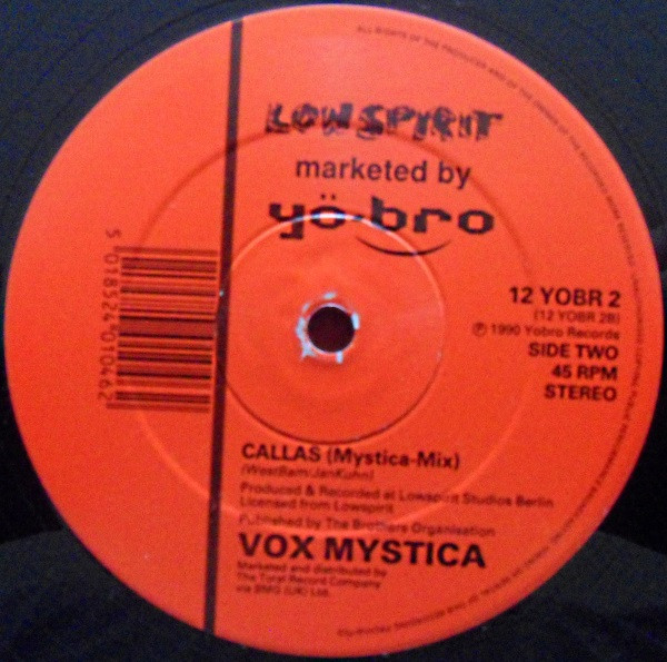 Vox Mystica - Callas | Yo*Bro Recordings (12 YOBR 2) - 2
