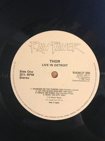 Thor - Live In Detroit | Raw Power (RAWLP 008) - 4