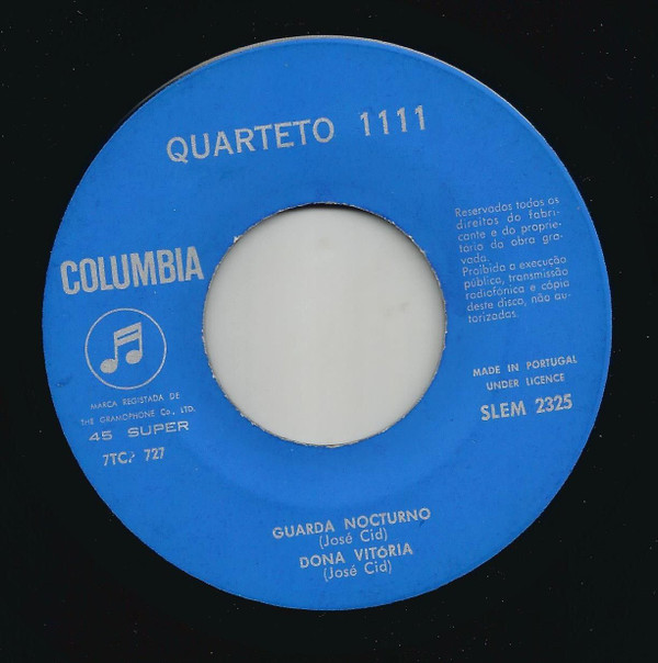 Quarteto 1111 - Guarda Nocturno / Dona Vitória | Columbia (SLEM 2325) - 3
