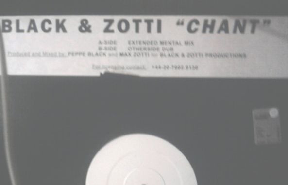 Black & Zotti - Chant | Not On Label (WL018)