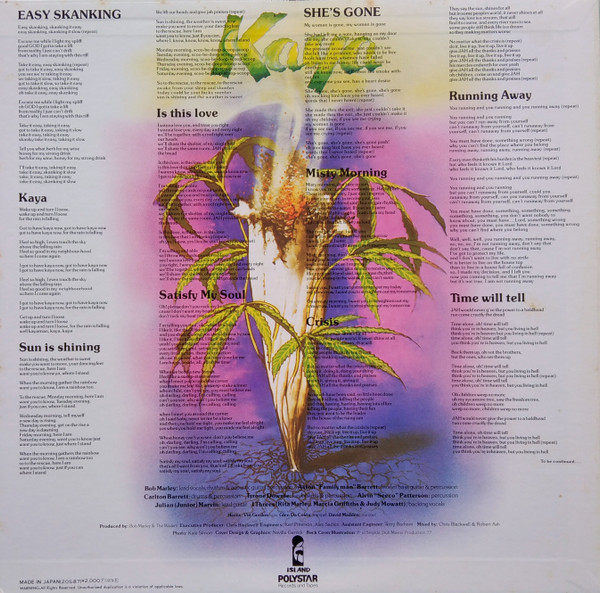 Bob Marley & The Wailers - Kaya | Island Records (20S-87) - 2