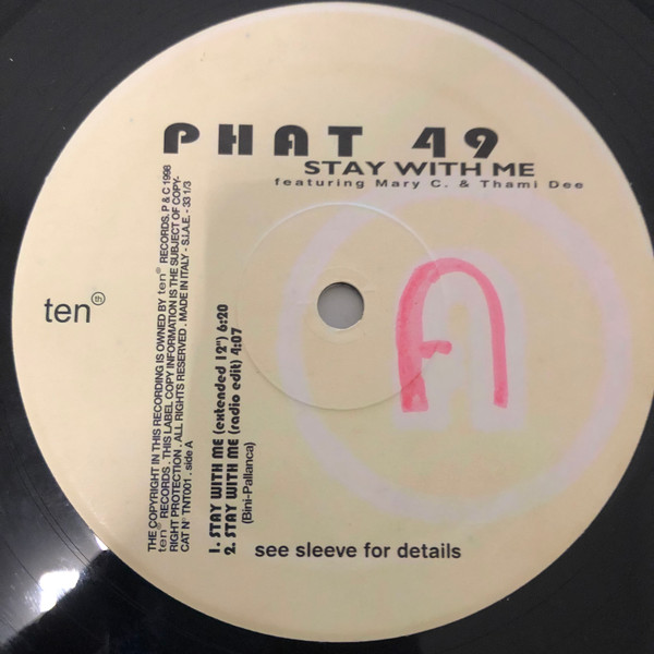 Phat 49 - Stay With Me | Tenth Records (TNT 001) - 4