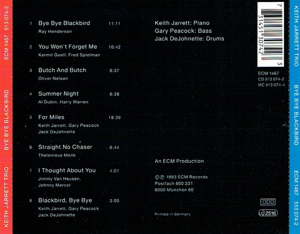Keith Jarrett Trio - Bye Bye Blackbird | ECM Records (ECM 1467) - 2 Keith Jarrett Trio - Bye Bye Blackbird | ECM Records (ECM 1467) - 2