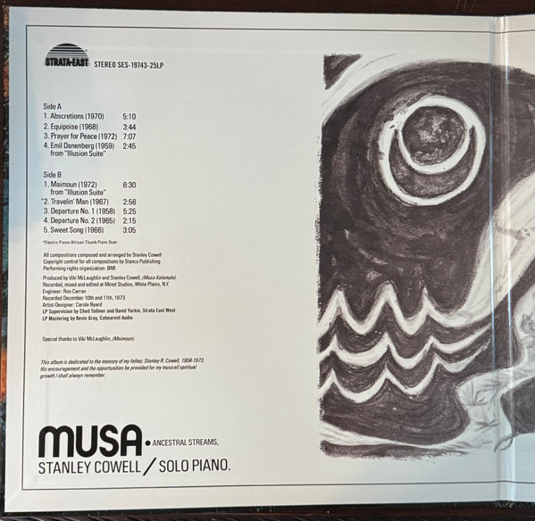 Stanley Cowell - Musa • Ancestral Streams | Strata-East (SES-19743-25LP) - 3