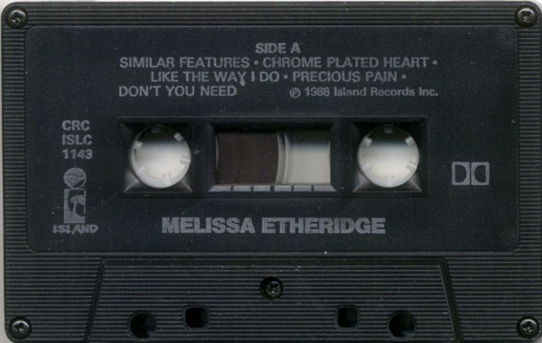 Melissa Etheridge - Melissa Etheridge [Cassette] | Island Records (ISLC-1143) - 4