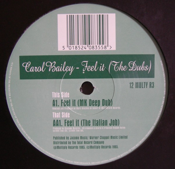 Carol Bailey - Feel It (The Dubs) | Multiply Records (12 MULTY R3) - 2