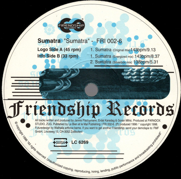 Sumatra - Sumatra | Friendship Records (FRI 002-6) - main