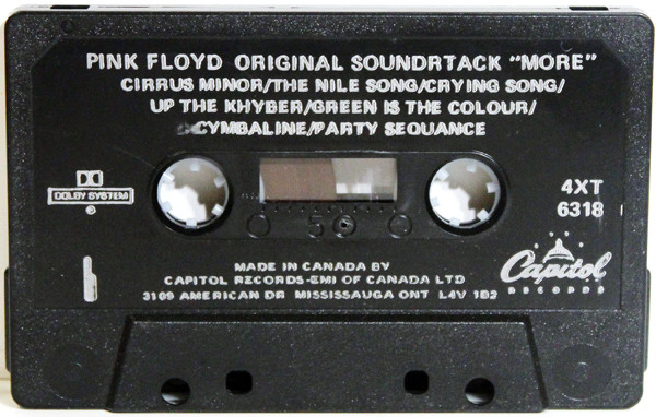 Pink Floyd - Soundtrack From The Film "More" [Cassette] | Harvest (4XT-6318) - 3