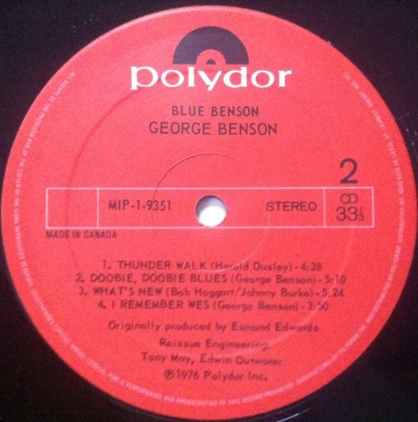 George Benson - Blue Benson [Vinyl] | Polydor (MIP-1-9351) - 4