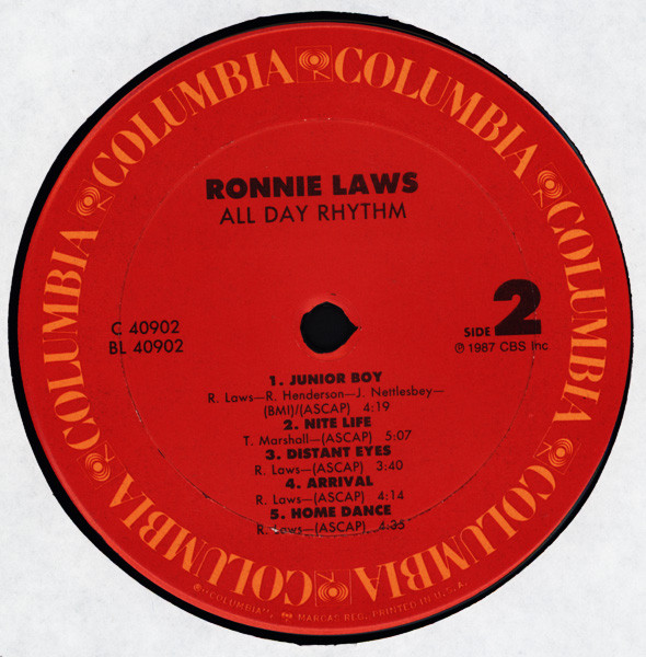Ronnie Laws - All Day Rhythm | Columbia (FC 40902) - 4 Ronnie Laws - All Day Rhythm | Columbia (FC 40902) - 4