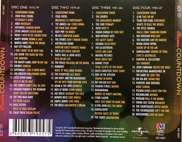 Various - Classic Countdown CD | ABC Music (537 9257) - 2 Various - Classic Countdown CD | ABC Music (537 9257) - 2
