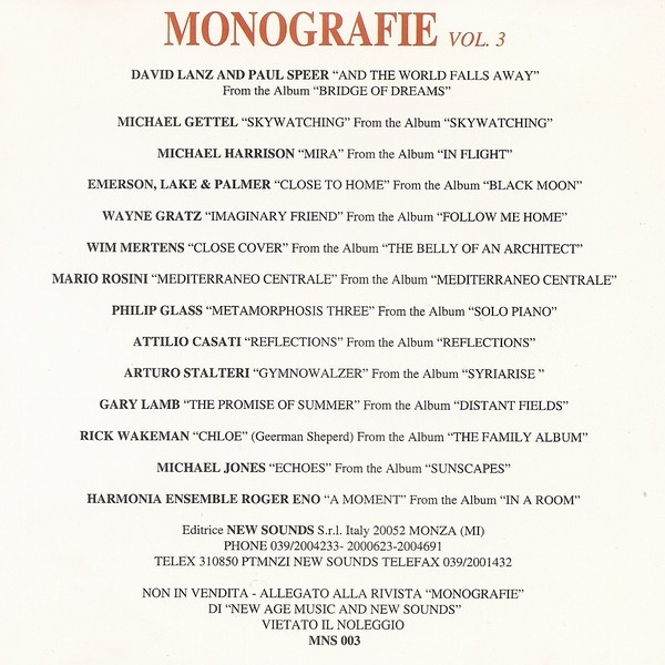 Various - Vol. 3: Pianoforte | New Sounds Multimedia (MNS003) - 4