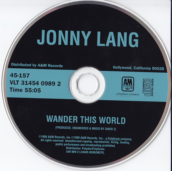 Jonny Lang - Wander This World | A&M Records (540 989-2) - 3