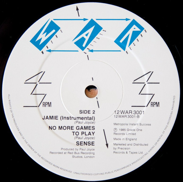 Sense - Jamie | Where Artists Record (12 WAR 3001) - 4