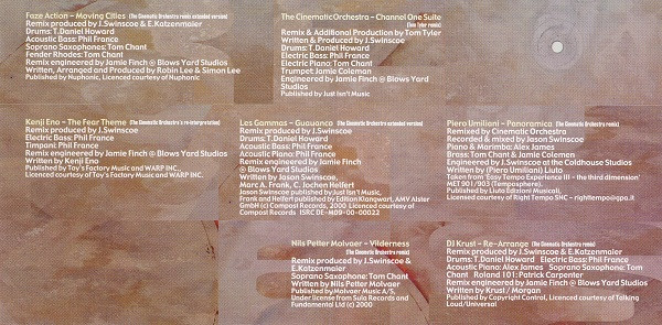 The Cinematic Orchestra - Remixes 98 - 2000 | Ninja Tune (ZEN CD 50) - 4 The Cinematic Orchestra - Remixes 98 - 2000 | Ninja Tune (ZEN CD 50) - 4