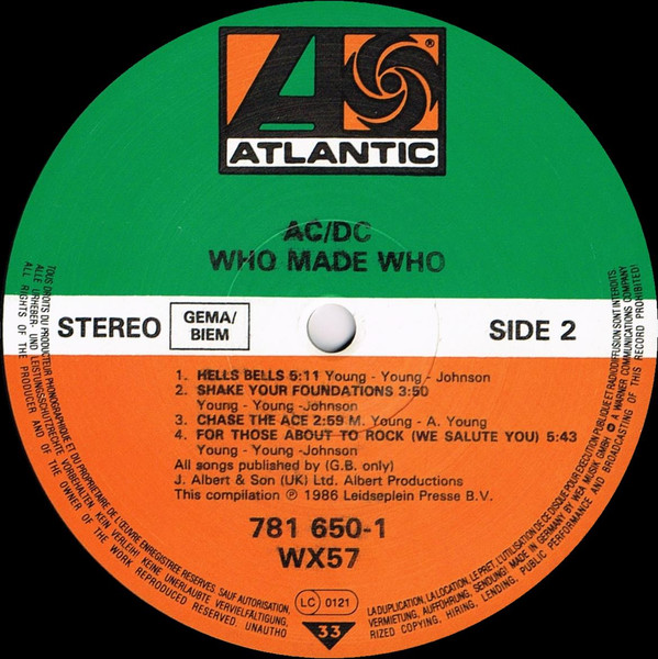AC/DC - Who Made Who | Atlantic (WX 57) - 3