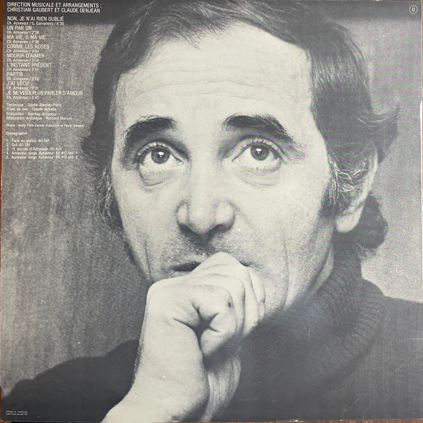 Charles Aznavour - Non, Je N'ai Rien Oublié | Barclay (80 422) - 2