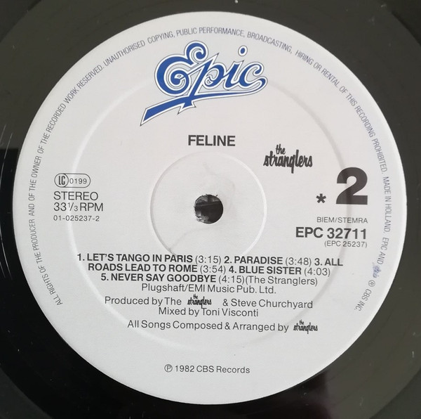 The Stranglers - Feline | Epic (EPC 32711) - 4 The Stranglers - Feline | Epic (EPC 32711) - 4