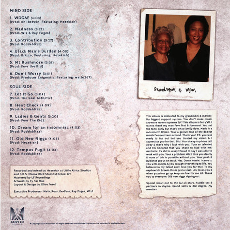 Rayme Supreme - Old New Nigg@ | Matic Records (MTC-17) - 2 Rayme Supreme - Old New Nigg@ | Matic Records (MTC-17) - 2
