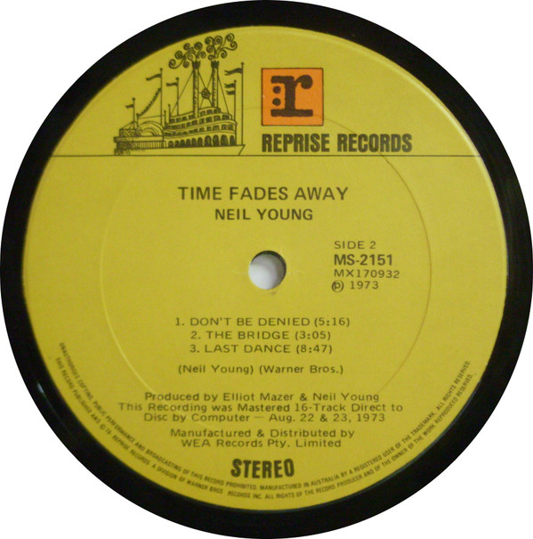 Neil Young - Time Fades Away | Reprise Records (MS 2151) - 2