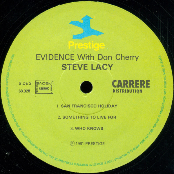 Steve Lacy with Don Cherry - Evidence | Carrere (68.328) - 4