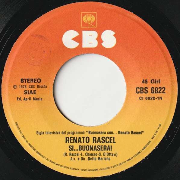 Renato Rascel - Sì...Buonasera! | CBS (CBS 6822) - 3