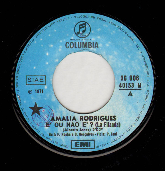 Amália Rodrigues - É Ou Não É ? (La Filanda) | Columbia (3C 006-40153) - 3