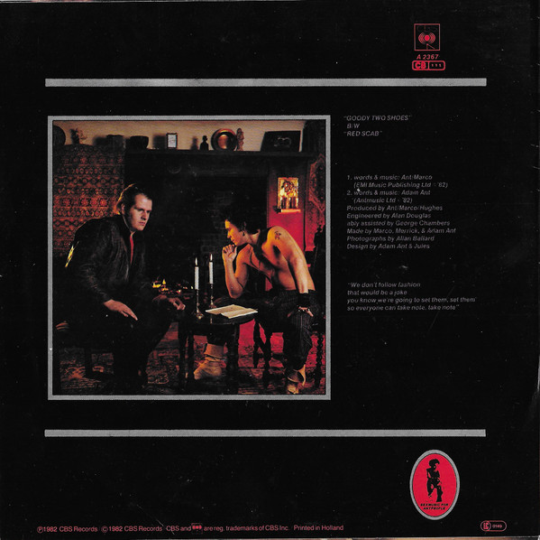 Adam Ant - Goody Two Shoes | CBS (CBSA 2367) - 2