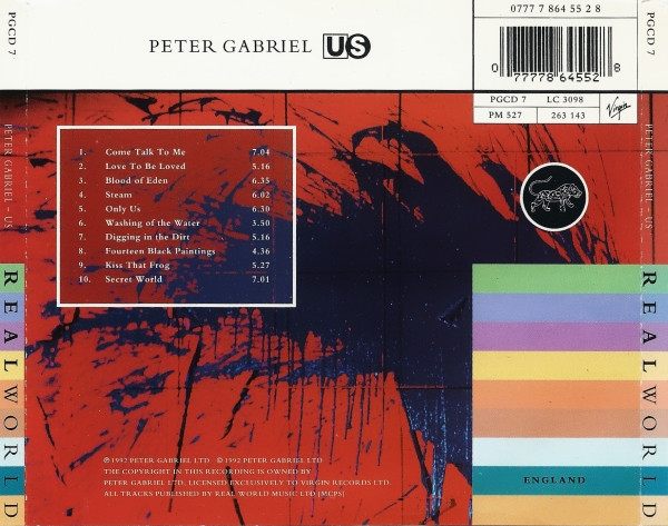 Peter Gabriel - Us | Real World Records (PGCD 7) - 2